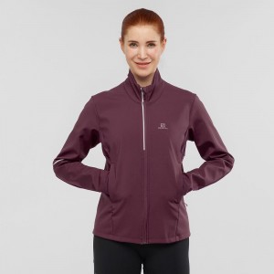 Salomon Agile Softshell Jakke Lilla | 65082-SGAN