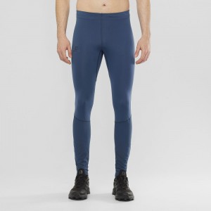 Salomon Agile Warm Tight M Tights Marineblå | 69023-NUVI