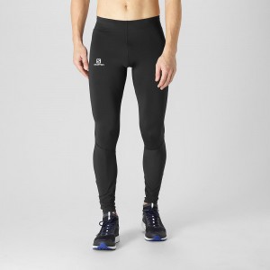 Salomon Agile Warm Tight M Tights Svarte | 58023-PKIU