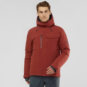 Salomon Arctic Down Jacket M Skijakker Rød | 74965-EQTJ