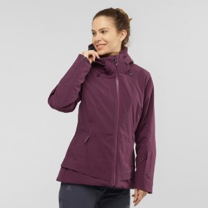 Salomon Arctic Jacket W Skijakker Lilla | 34790-ZUQC