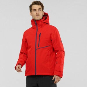 Salomon Blast Jacket M Skijakker Rød | 14392-LRQA