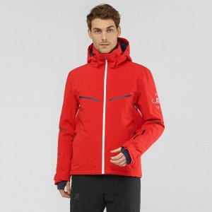 Salomon Brilliant Skijakker Rød | 34709-KVMN