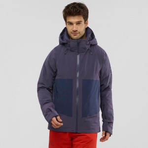 Salomon Epic Jacket M Skijakker Marineblå | 89230-FTNI