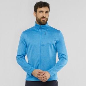 Salomon Essential Lightwarm Heather Skijakker Blå | 35920-XMKE