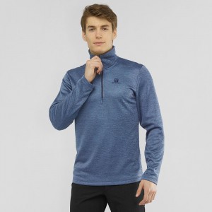 Salomon Essential Lightwarm Seamless Skijakker Marineblå | 46571-RIFO