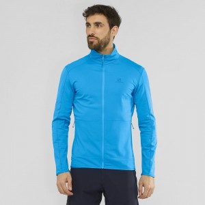 Salomon Essential Lightwarm Skijakker Blå | 49371-OQYL