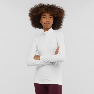 Salomon Essential Seamless Pullover Hvite | 42068-BGHM