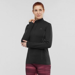 Salomon Essential Seamless Pullover Svarte | 71640-DJOP