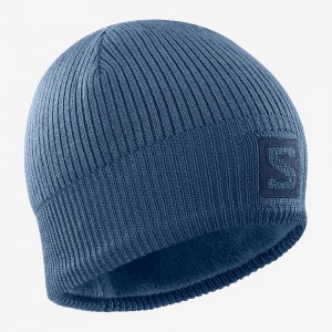 Salomon Logo Caps Marineblå | 42369-RSQO