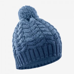 Salomon Poly Beanie Hatt Blå | 35814-TFXZ