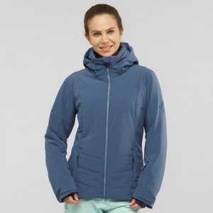 Salomon Prevail Jacket W Skijakker Marineblå | 17624-SCPO