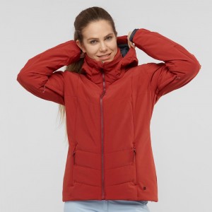 Salomon Prevail Jacket W Skijakker Rød | 64072-DBOQ