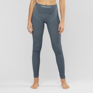 Salomon Primo Warm Tight Seamless W Tights Gray | 03246-GMFR