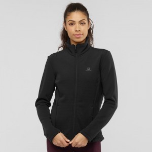 Salomon Radiant Full Zip Mellomlag W Skijakker Svarte | 76890-SIEK