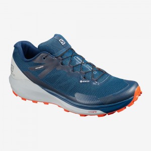 Salomon Sense Ride 3 Gtx Invis. Fit Trail Løpesko Blå | 23406-DHNC