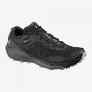 Salomon Sense Ride 3 Trail Løpesko Svarte | 63741-EBOL