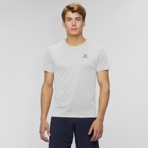 Salomon Sense Tee M Topper Hvite | 01372-QJKY