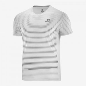 Salomon Sense Tee M Topper Hvite | 85723-LIDF