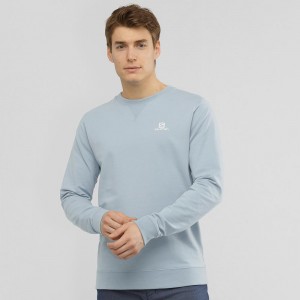 Salomon Shift Crewneck M Pullover Blå | 57210-OZWL