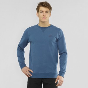 Salomon Shift Crewneck M Pullover Marineblå | 10398-YGWH