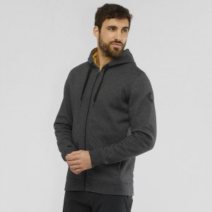 Salomon Shift Full Zip Hoodie M Løpejakke Svarte | 95708-XHDT