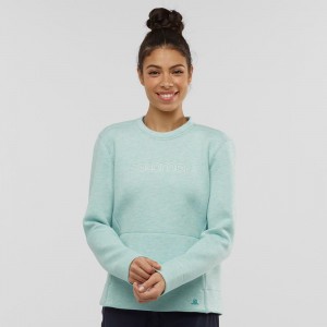 Salomon Sight Crew Neck W Pullover Grønn | 35279-OVGK