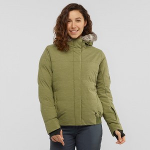 Salomon Snuggly Warm Jacket W Skijakker Grønn | 23518-DSAW