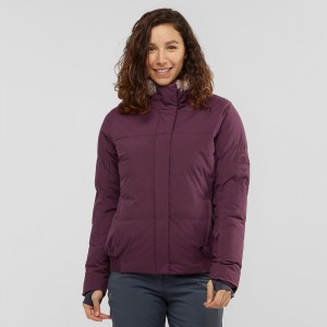 Salomon Snuggly Warm Jacket W Skijakker Lilla | 47965-WEZR