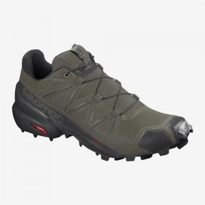 Salomon Speedcross 5 Brede Trail Løpesko Grønn | 72681-CQVE