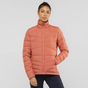 Salomon Transition Down Jacket W Jakke Oransje | 84527-PKOZ