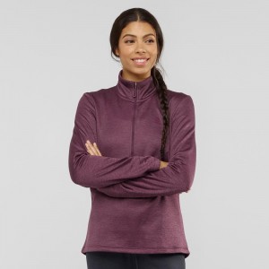 Salomon Transition Half Zip W Skijakker Lilla | 43159-QIRB