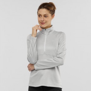 Salomon Transition Half Zip W Skijakker Hvite | 93260-RBPQ