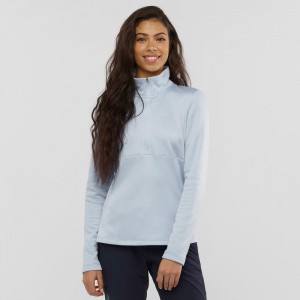 Salomon Transition Half Zip W Skijakker Blå | 23170-ZEGJ