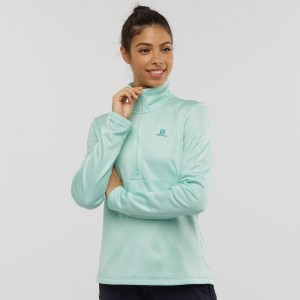 Salomon Transition Half Zip W Skijakker Grønn | 72865-HWCT