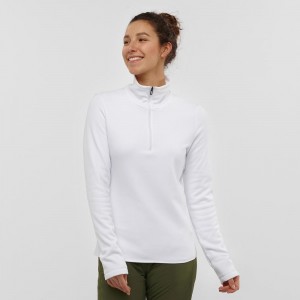 Salomon Warm Ambition Half Zip W Skijakker Hvite | 27094-FXHR