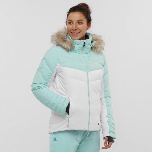 Salomon Warm Ambition Jacket W Skijakker Hvite | 80341-ODZA