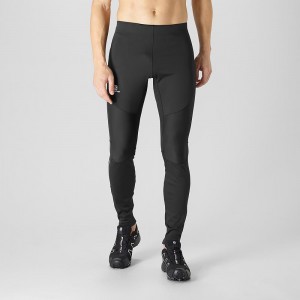 Salomon Windstopper Tight M Tights Svarte | 52196-QKUT