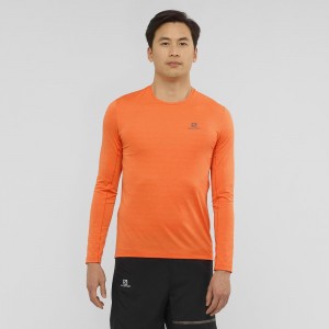 Salomon Xa Ls Tee M Topper Oransje | 26475-MYSN