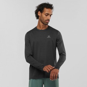 Salomon Xa Ls Tee M Topper Svarte | 31750-MHQA