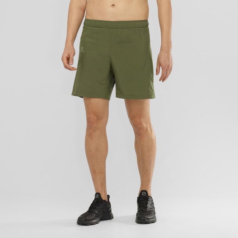 Salomon Agile 2In1 Shorts Grønn | 26197-ZGHN