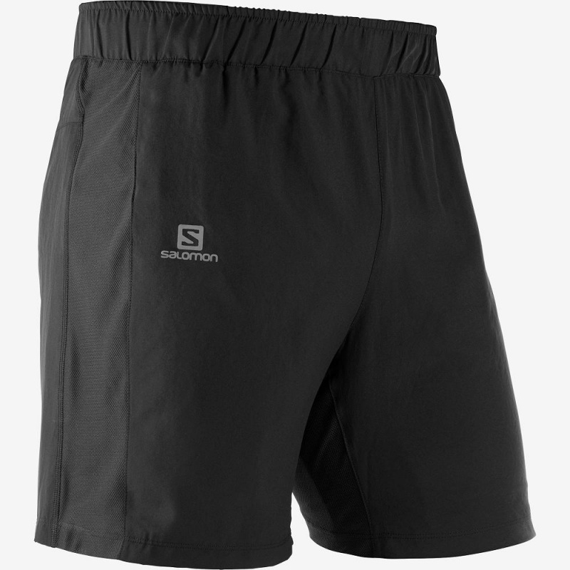 Salomon Agile 2In1 Shorts Svarte | 06591-HQDX