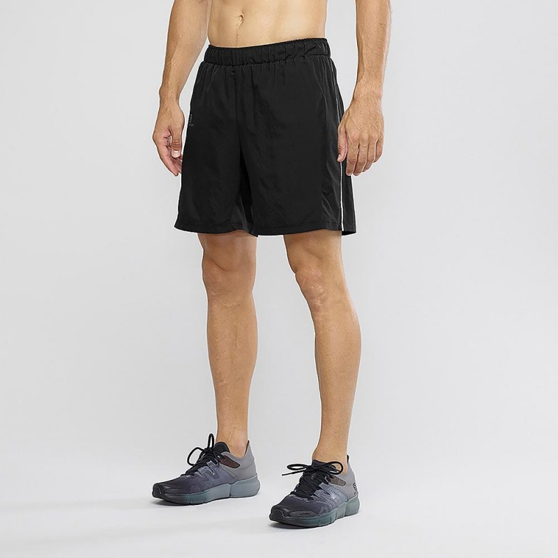 Salomon Agile 2In1 Shorts Svarte | 06591-HQDX