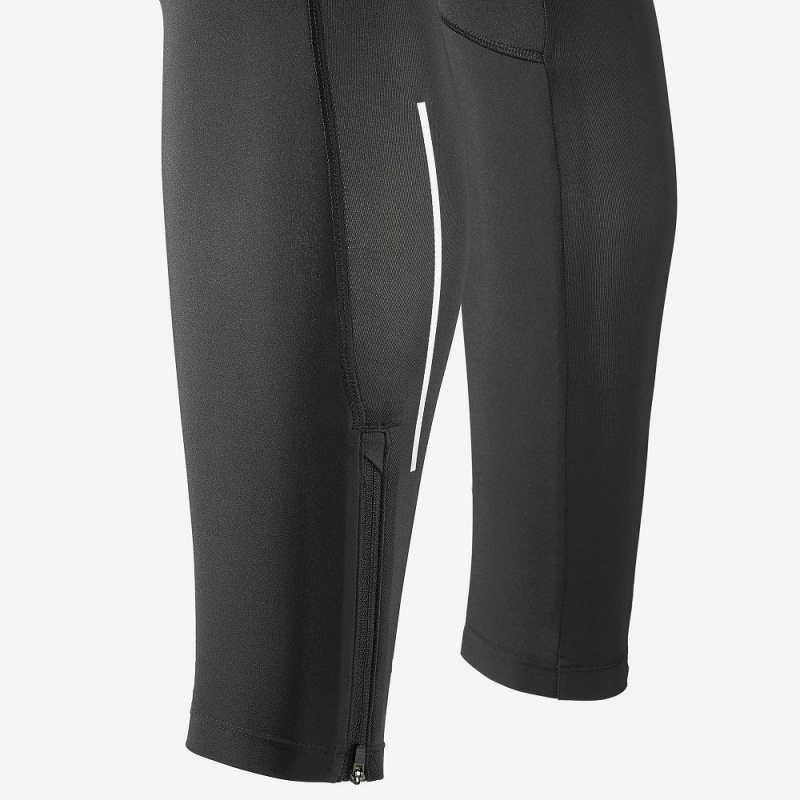 Salomon Agile Long Tights Svarte | 85763-QCJX