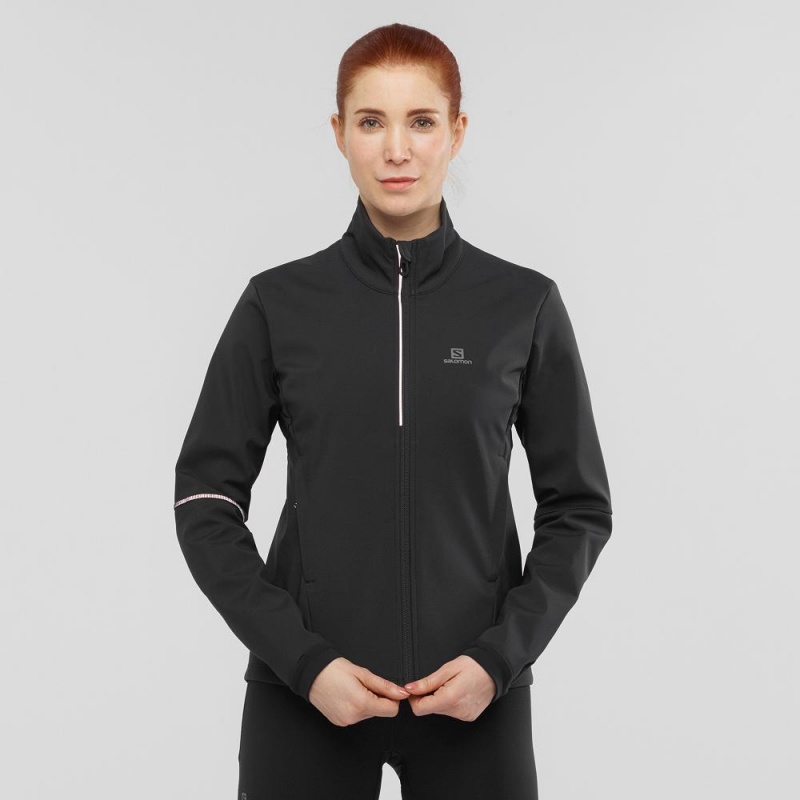 Salomon Agile Softshell Jakke Svarte | 49608-VQKP