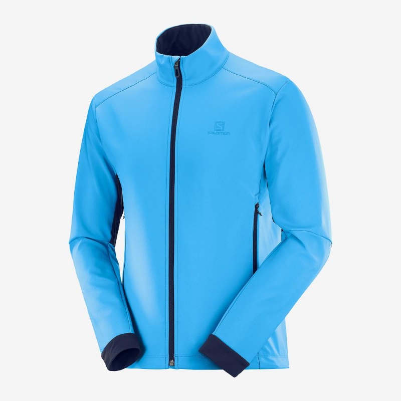 Salomon Agile Softshell Løpejakke Blå | 54362-PARW