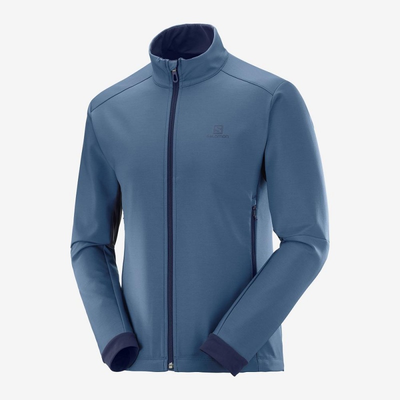 Salomon Agile Softshell Løpejakke Marineblå | 83914-LHOZ