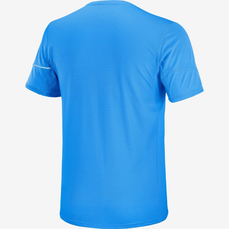 Salomon Agile Ss Tee M Topper Blå | 46175-SRNA