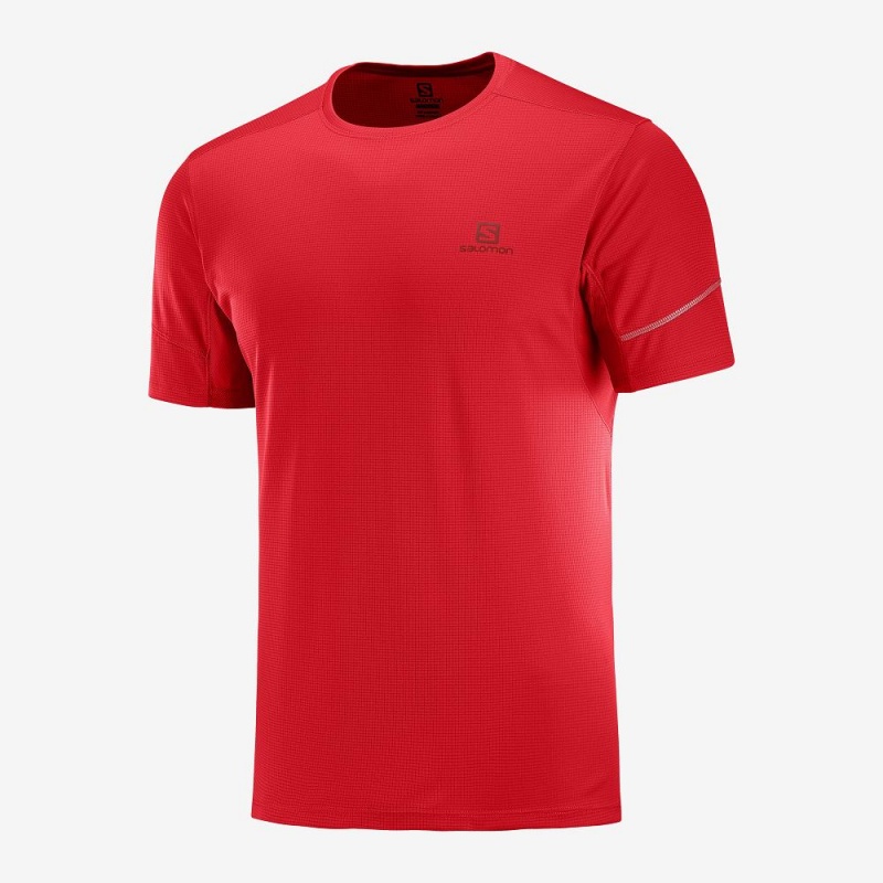 Salomon Agile Ss Tee M Topper Rød | 27108-TSAH