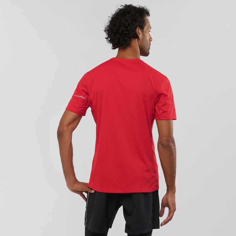 Salomon Agile Ss Tee M Topper Rød | 27108-TSAH